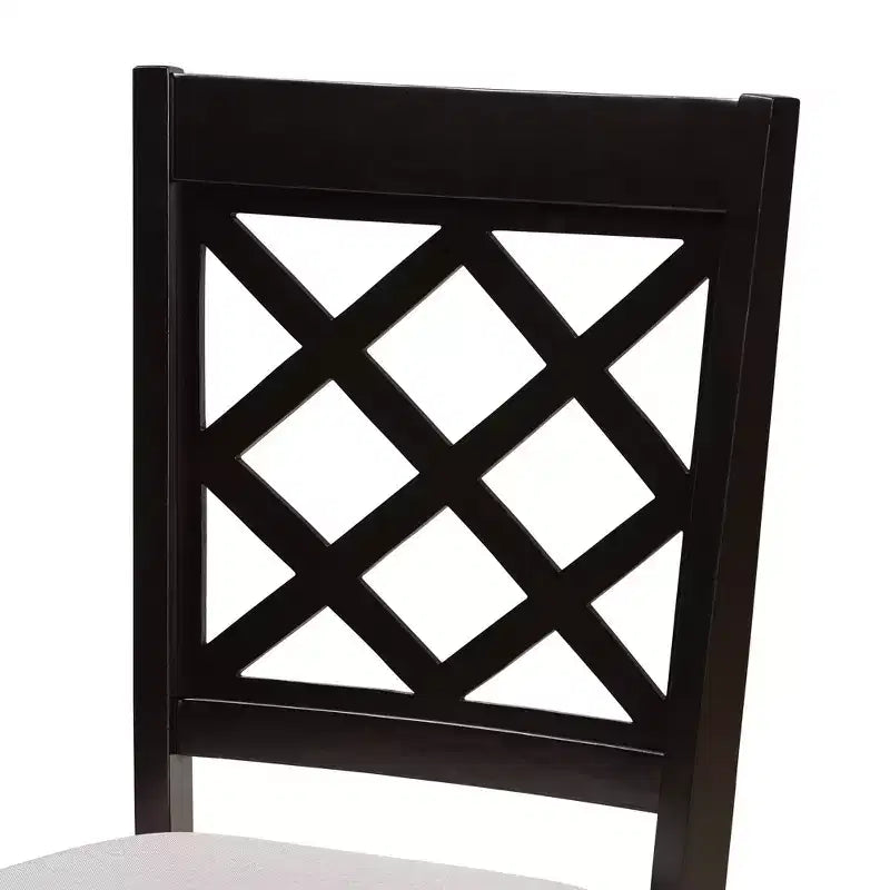 Juego de comedor Baxton Studio Jana moderno, de 7 piezas, con tela gris y madera con acabado marrón expreso