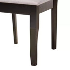 Juego de comedor Baxton Studio Jana moderno, de 7 piezas, con tela gris y madera con acabado marrón expreso