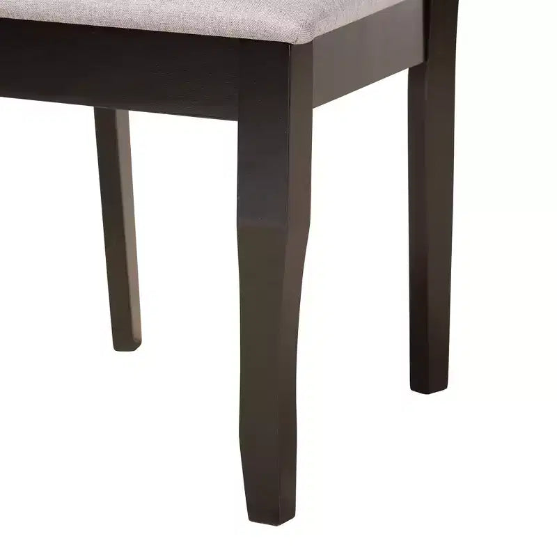 Juego de comedor Baxton Studio Jana moderno, de 7 piezas, con tela gris y madera con acabado marrón expreso