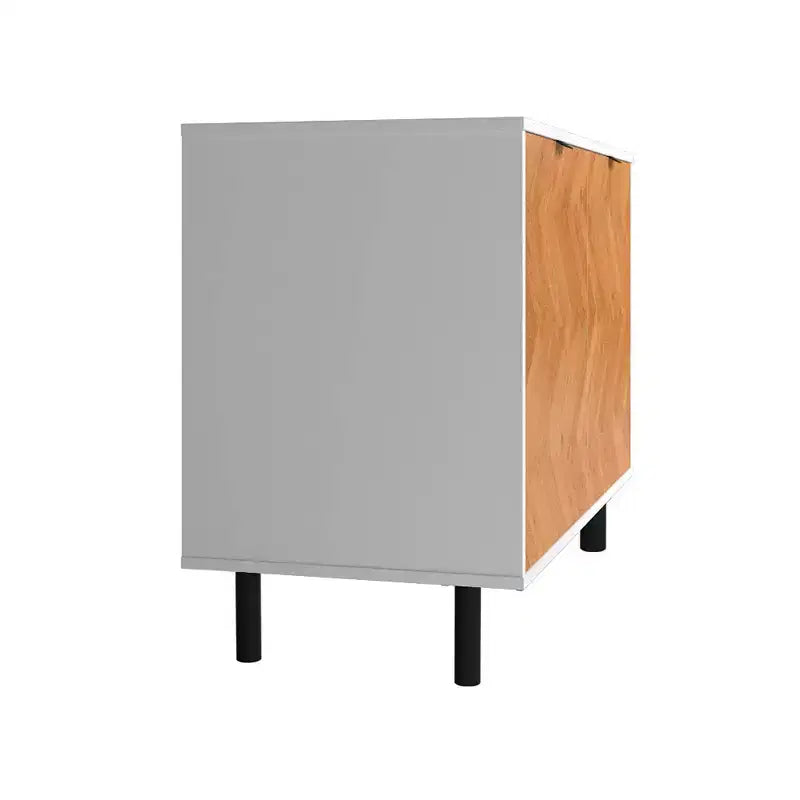 Mueble auxiliar moderno de mediados de siglo Liam de 2 estantes de Manhattan Comfort