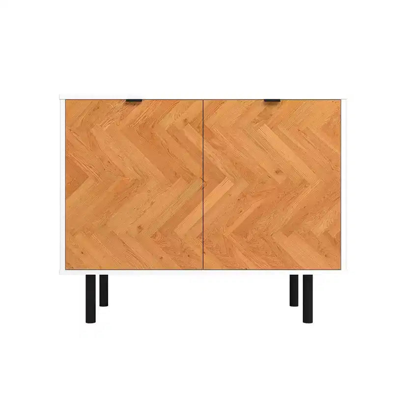 Mueble auxiliar moderno de mediados de siglo Liam de 2 estantes de Manhattan Comfort
