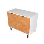 Mueble auxiliar moderno de mediados de siglo Liam de 2 estantes de Manhattan Comfort