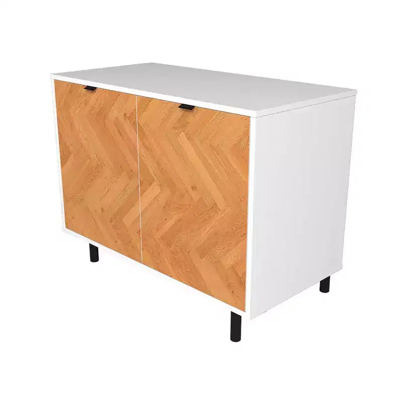 Mueble auxiliar moderno de mediados de siglo Liam de 2 estantes de Manhattan Comfort