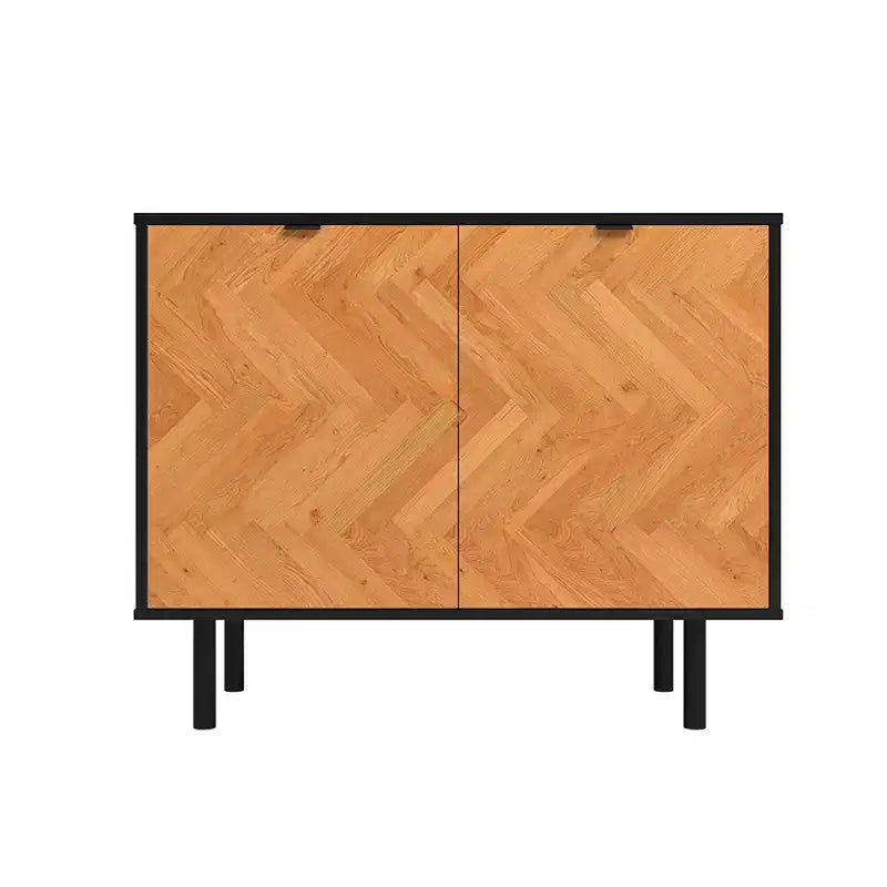 Mueble auxiliar moderno de mediados de siglo Liam de 2 estantes de Manhattan Comfort