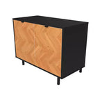 Mueble auxiliar moderno de mediados de siglo Liam de 2 estantes de Manhattan Comfort