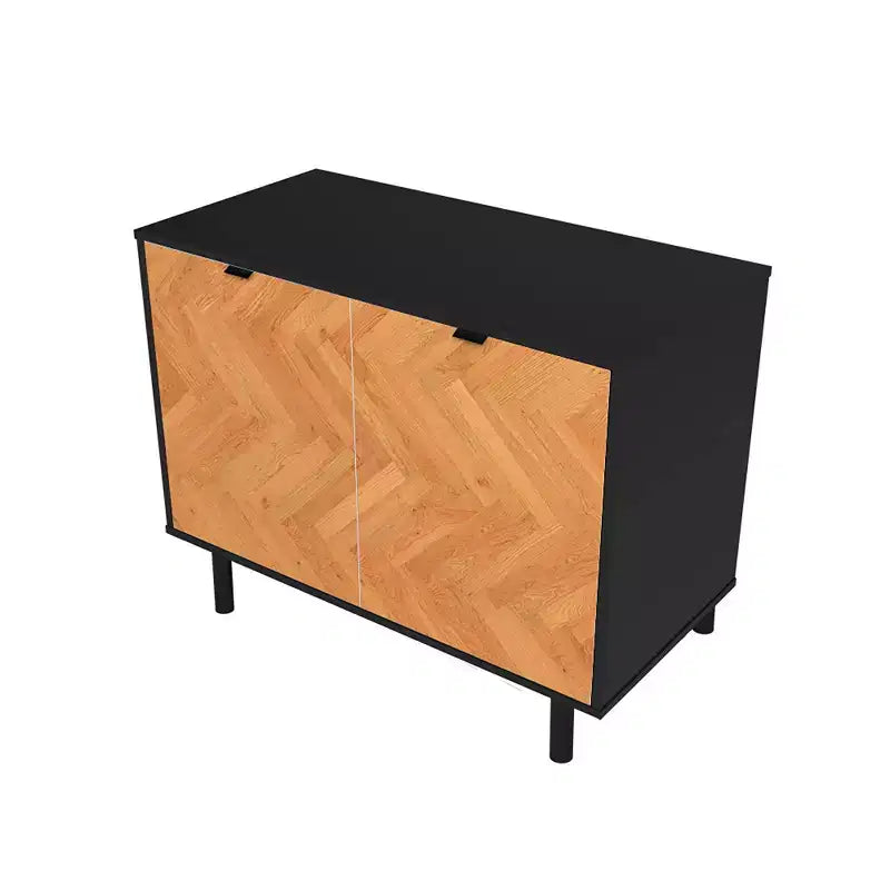 Mueble auxiliar moderno de mediados de siglo Liam de 2 estantes de Manhattan Comfort