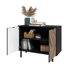 Mueble auxiliar moderno de mediados de siglo Liam de 2 estantes de Manhattan Comfort