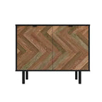 Mueble auxiliar moderno de mediados de siglo Liam de 2 estantes de Manhattan Comfort