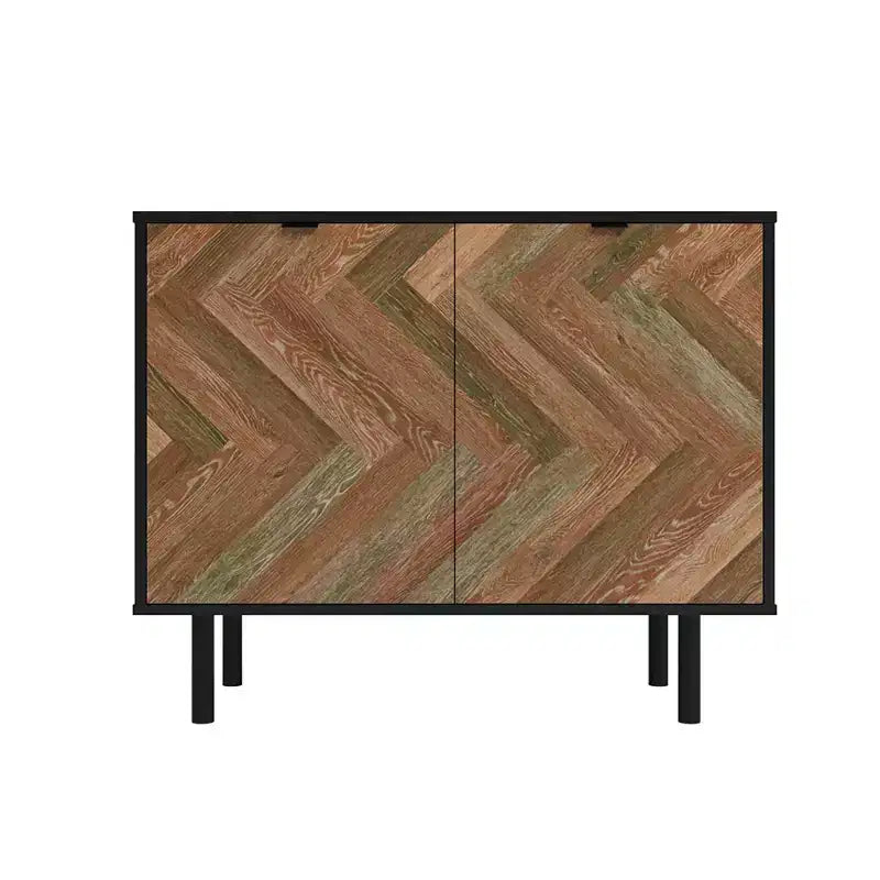 Mueble auxiliar moderno de mediados de siglo Liam de 2 estantes de Manhattan Comfort