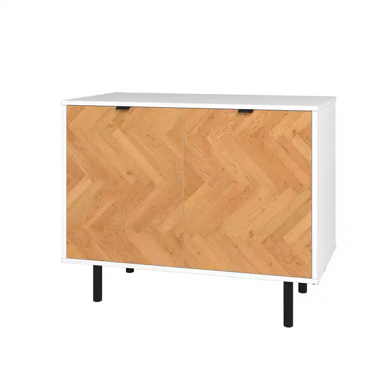 Mueble auxiliar moderno de mediados de siglo Liam de 2 estantes de Manhattan Comfort