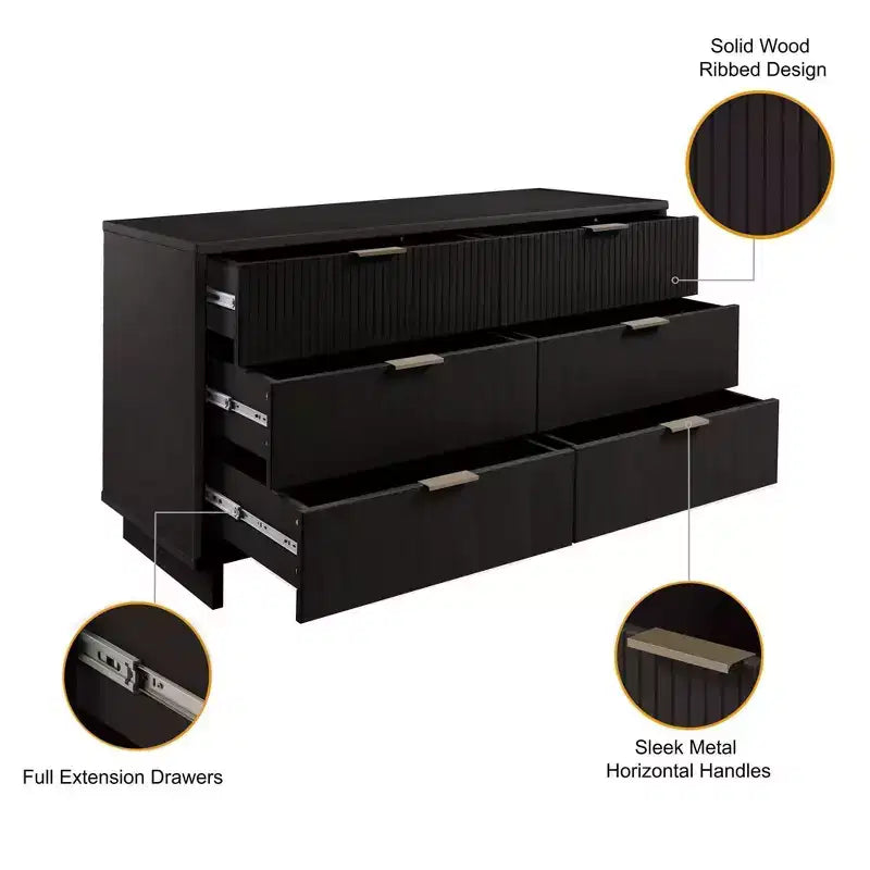 Juego de dormitorio Granville de Manhattan Comfort de 3 piezas con cómoda individual y cómoda doble