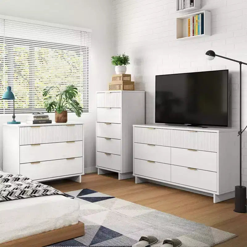Juego de dormitorio Granville de Manhattan Comfort de 3 piezas con cómoda individual y cómoda doble