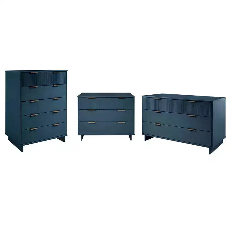 Juego de dormitorio Granville de Manhattan Comfort de 3 piezas con cómoda individual y cómoda doble