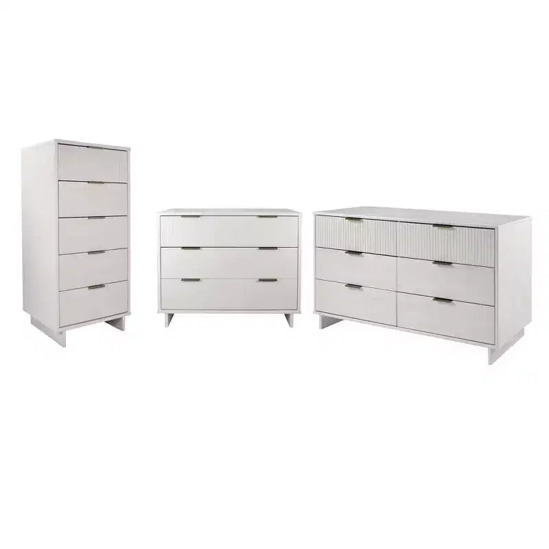 Juego de dormitorio Granville de Manhattan Comfort de 3 piezas con cómoda individual y cómoda doble