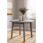 Mesa de comedor de hojas abatibles Casual Shullden de Signature Design by Ashley, color gris