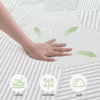 Colchón de espuma con gel refrescante Wuleitex de 14 pulgadas con funda transpirable
