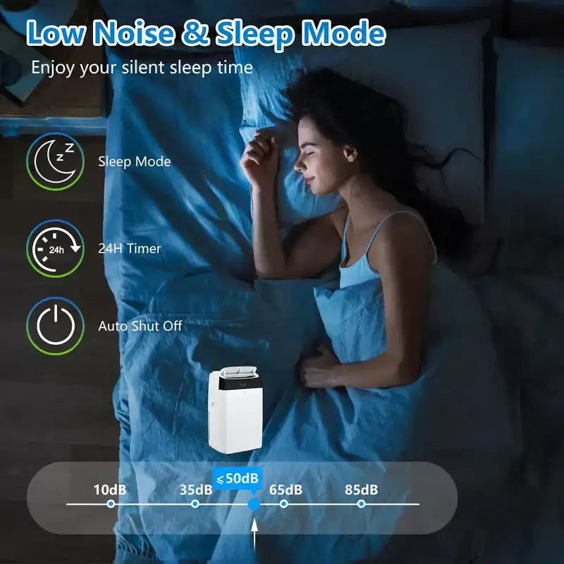 14000 BTU Portable Air Conditioner 3 in 1 with Remote Cool & Dual Motors & Auto Swing