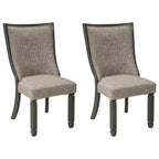 Signature Design by Ashley Tyler Creek Urban Farmhouse Upholstered Dining Chair, Set of 2, Grayish Brown