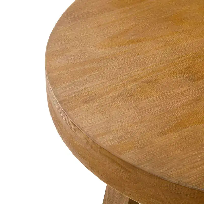 Mesa de centro redonda de madera maciza Plank+Beam Classic, 36, estilo rústico para sala de estar
