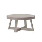 Mesa de centro redonda de madera maciza Plank+Beam Classic, 36, estilo rústico para sala de estar