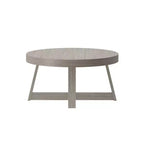 Mesa de centro redonda de madera maciza Plank+Beam Classic, 36, estilo rústico para sala de estar