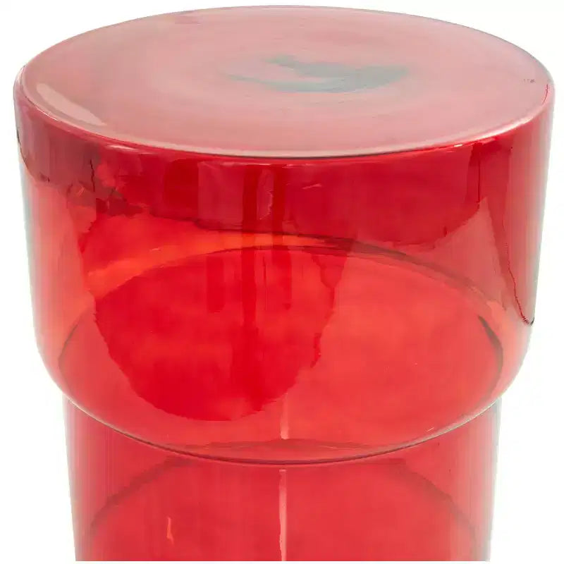 Mesa auxiliar moderna de cristal Olivia & May