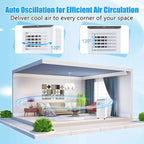 Costway 8000 BTU Portable Air Conditioner 3 -in-1 Air Cooler Dehumidifier Fan 24H Timer 5000 BTU(8000BTU ASHRAE)