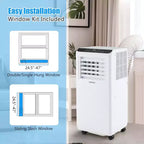 Costway 6500 BTU(10000 BTU ASHRAE) Portable Air Conditioner 3 -in-1 Air Cooler Dehumidifier Fan 24H Timer