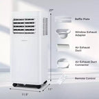 Costway Portable Air Conditioner 9000 BTU 3 in 1 AC Unit with Fan Dehumidifier Sleep Mode 6250 BTU(9000BTU ASHRAE)