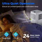 Costway Portable Air Conditioner 8000 BTU 3 in 1 AC Unit with Fan & Dehumidifier Sleep Mode 5100 BTU(8000BTU ASHRAE)