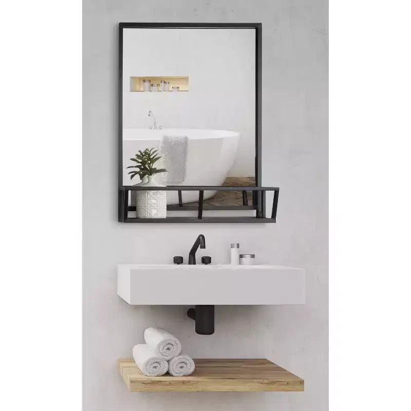 22 x 29 Jackson Mirror Negro - Kate & Laurel All Things Decor