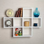 Estante de pared Danya B Cubby de chapa laminada, color blanco