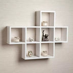Estante de pared Danya B Cubby de chapa laminada, color blanco