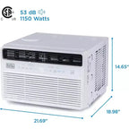 BLACK+DECKER 12,000 BTU Inverter Window Air Conditioner for Up To 550 Sq. Ft., ENERGY STAR Rated AC Unit, Full Function Remote Control, White