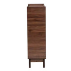 Baxton Studio Paricia Zapatero de madera con acabado nogal marrón de mediados de siglo