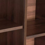 Baxton Studio Paricia Zapatero de madera con acabado nogal marrón de mediados de siglo