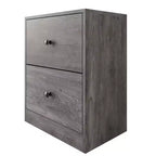 Cama con paneles Sara de Home Design con 2 mesitas de noche, gris