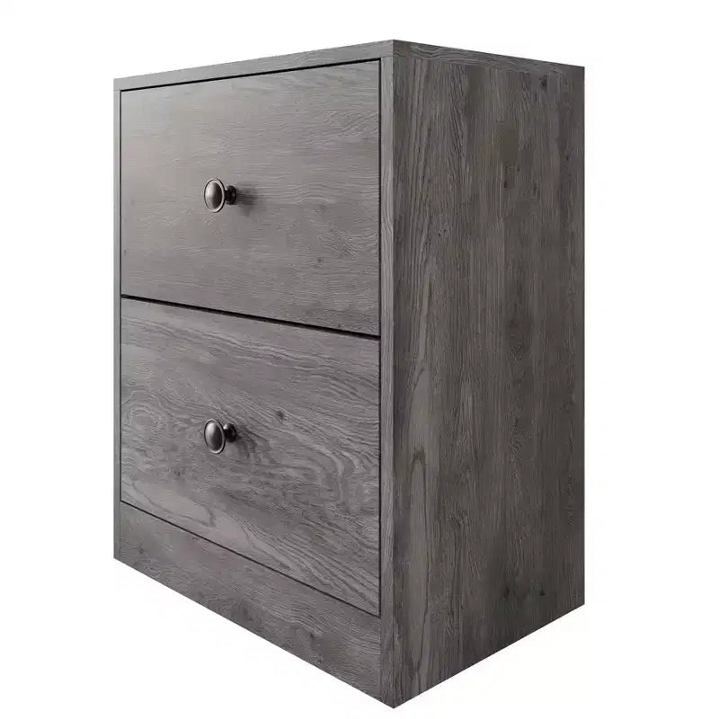 Cama con paneles Sara de Home Design con 2 mesitas de noche, gris