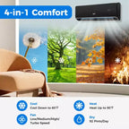 Costway 24000 BTU Wifi Enabled Mini Split Air Conditioner & Heater with Heat Pump Black/White