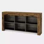 Lantine 62.99-Inch Wooden Console Table with 6 Storage Cubes