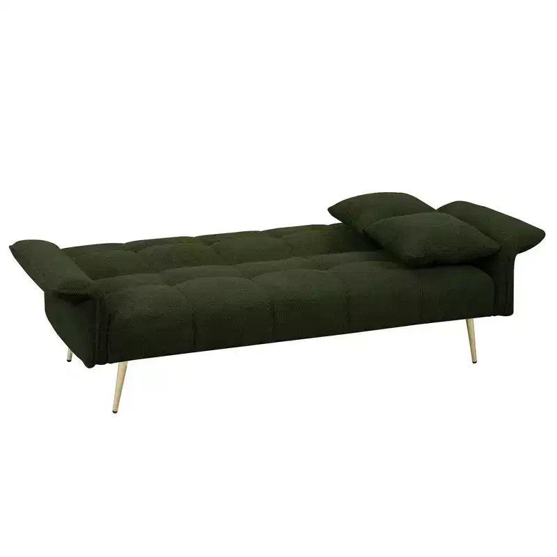 WhizMax Sofá Cama Convertible, Futón Tapizado en Terciopelo, Sofá Cama Plegable, Cama de Día para Sala de Estar o Dormitorio