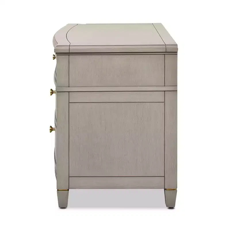 Mesa auxiliar JTH LUXE Dauphin con detalles dorados