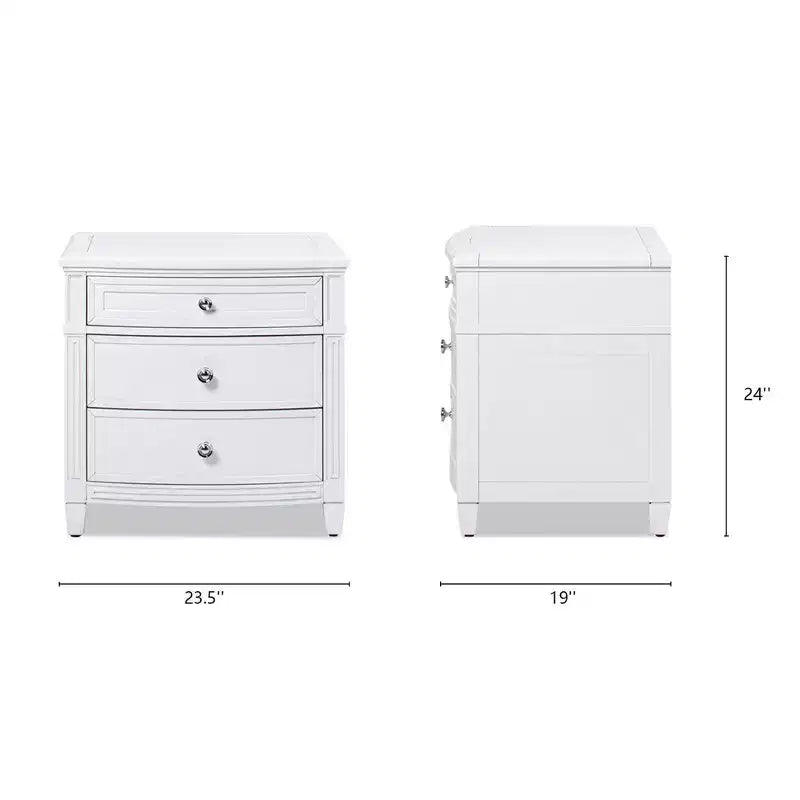 Mesa auxiliar JTH LUXE Dauphin con detalles dorados