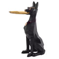 EUREKA ERGONOMIC 29''H, Big Doberman Dog Side table,13L x 9.84W x 29.13H,Black