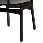 Juego de comedor de 5 piezas Baxton Studio Giuliana de madera y ratán tejido de mediados de siglo