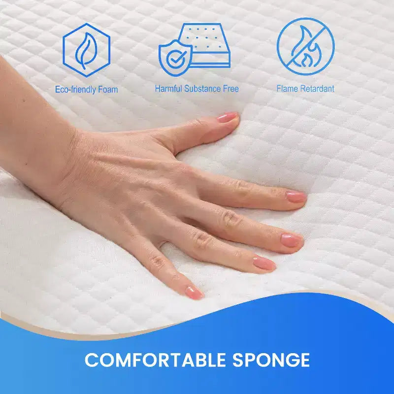 Colchón de espuma viscoelástica de gel de 14 pulgadas de FDW para un sueño fresco y alivio de presión/Certificado CertiPUR-US/Colchón en caja/Alivio de presión