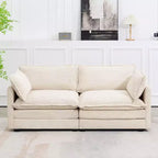 Hyleory 78'' Upholstered Corduroy Reception Loveseat