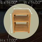 Nordic Teak 14 Spa/Baño Natural - Bajo Fregadero - Banco de Almacenamiento - Beige