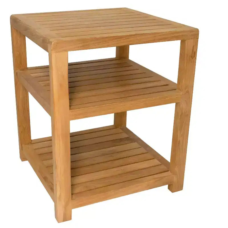 Nordic Teak 14 Spa/Baño Natural - Bajo Fregadero - Banco de Almacenamiento - Beige