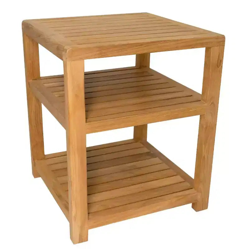 Nordic Teak 14 Spa/Baño Natural - Bajo Fregadero - Banco de Almacenamiento - Beige